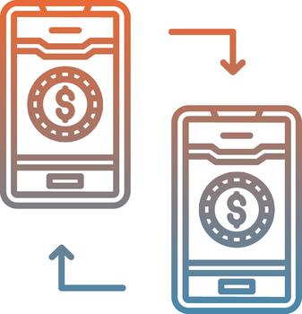 Online Transfer Creative Element for Interface Projects Gradient Circle vector