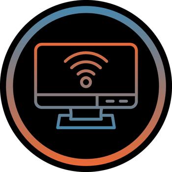 Wireless Creative Element for Interface Projects Gradient Circle vector