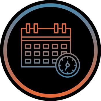 Deadline Creative Element for Interface Projects Gradient Circle vector