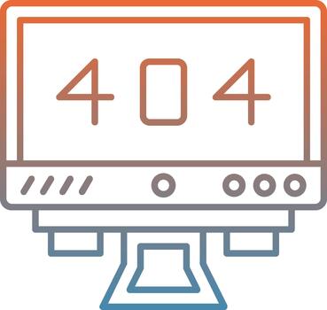 404 error missing page broken Gradient Circle vector