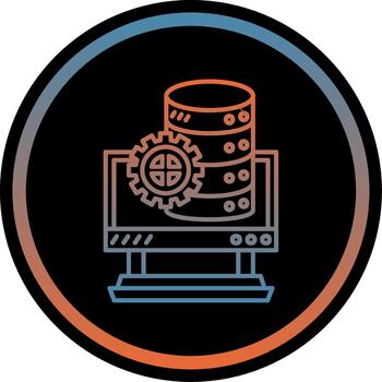código guión programación desarrollo sintaxis degradado circulo vector