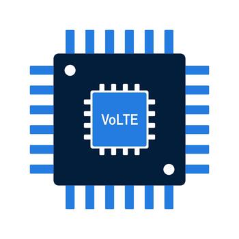 VoLTE Chipset Technology Microchip Processor. vector