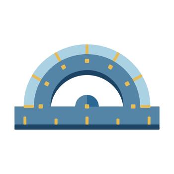 Math protractor geometry tool vector