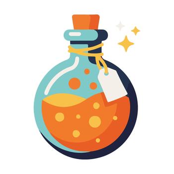 Magical Potion Bottle Flask Elixir vector