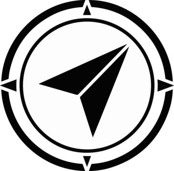 sencillo navegación puntero icono para mapa ubicación vector