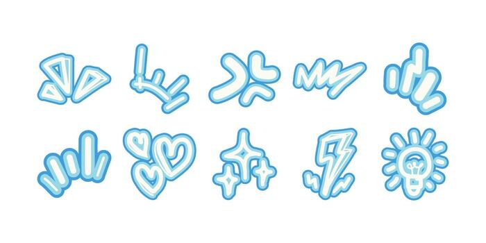 Neon Comic Expression Mark vector