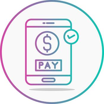 pago línea degradado transacción Procesando vector