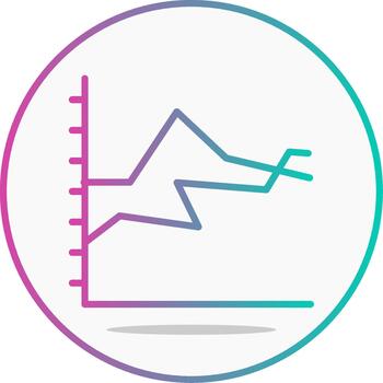 Chart Line Gradient Data Visualization vector