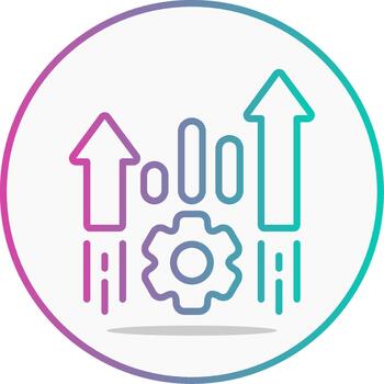 Workplace Efficiency Line Gradient Icon Work Optimization vector