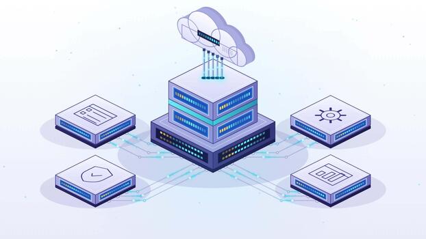 Cloud Computing Data Platform 3D Animation video