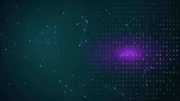 Futuristic Binary Code Digital Network Motion Background video