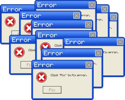 Multiple System Error Message Pop Up Windows vector