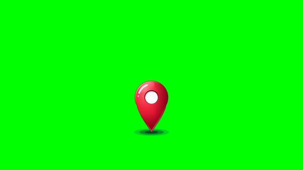 Red Map Pin Location Pointer Bouncing Loop video