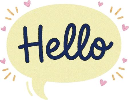 Hello speech bubble vector