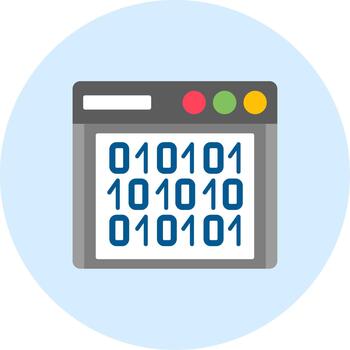sencillo binario código icono obra de arte para sitio web diseño multi circulo vector