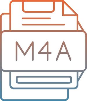 M4A Creative Element for Interface Projects Gradient Outline vector