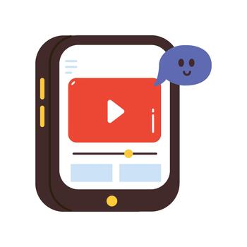 móvil tutorial plano icono eps archivo vector