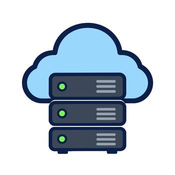 nube servidor infraestructura icono vector