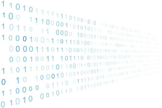 Blue Binary Code Perspective Digital Technology Background vector