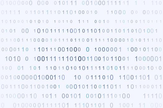 Central Binary Code Focus Futuristic Data Background vector