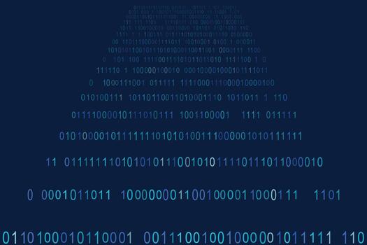 Binary Code Floor Plane Perspective Technology Background vector