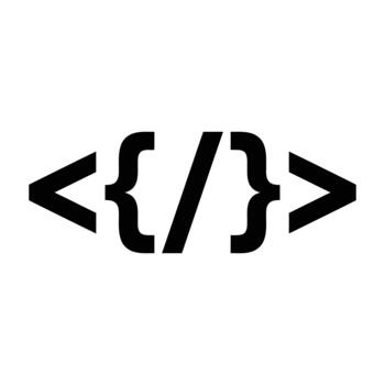 codificación símbolo icono para web desarrollo y programación vector