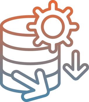 datos minería extracción analítica Procesando contorno degradado vector