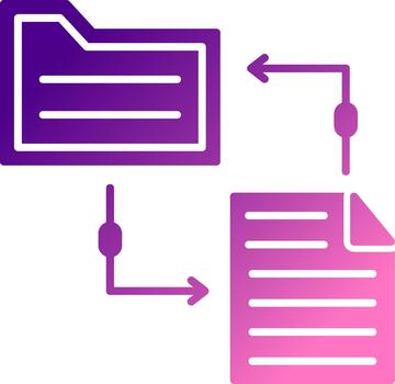 data transfer movement migration copying Gradient Design Solid vector