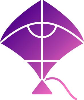 kite wind flying string sky Gradient Design Solid vector