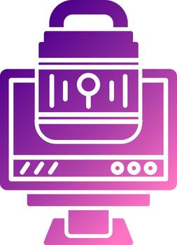 computadora ordenador personal escritorio hardware máquina degradado diseño sólido vector