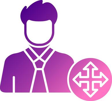 User Shape Creative Element for Interface Projects Glyph Gradient Design vector