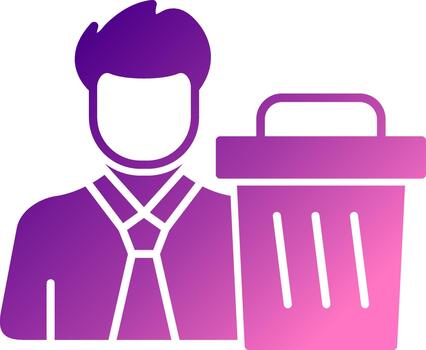 user trash bin delete remove Gradient Design Solid vector