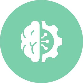 Machine Learning Icons, Solid Style Graphic Element vector