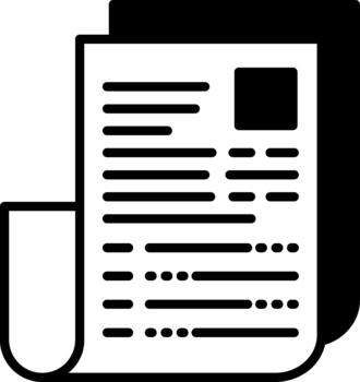 Document Semi Solid Icon Financial Record vector