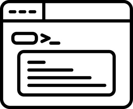 Browser Window Linear Icon Web Store vector