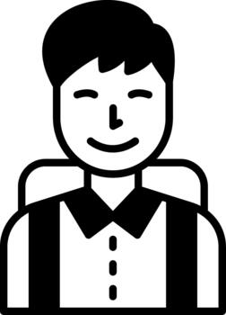 Student Semi Solid Icon Learner Profile vector