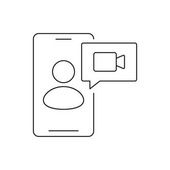 Mobile user profile chat interface vector