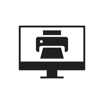 Document Printer Output Device Interface Screen vector