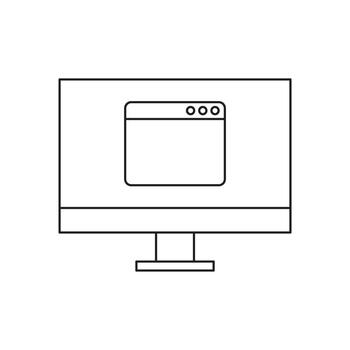 vacío navegador ventana computadora pantalla monitor vector
