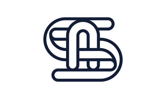 Modern Interlocking Initial Letters SA vector