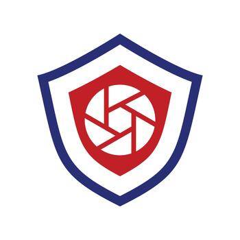 Camera Security Shield Logo vector