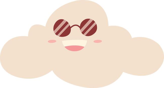 Cloud Character in a Flat Style vector