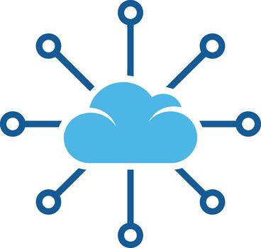 Cloud computing network technology concept icon vector