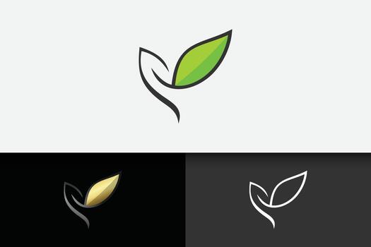 resumen hoja logo elementos vector