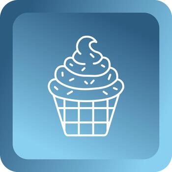 Cupcake Creative Element for Interface Projects Button Gradient Design vector