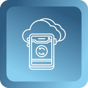 cloud sync backup server storage Button Design Gradient vector