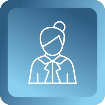 Flight Attendant Creative Element for Interface Projects Button Gradient Design vector