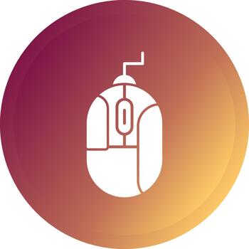 mouse pointer click computer peripheral Glyph Design Gradient Button vector
