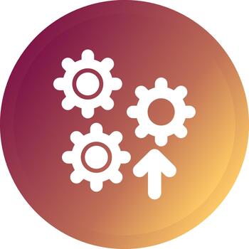 Gear Creative Element for Interface Projects Glyph Gradient Button vector
