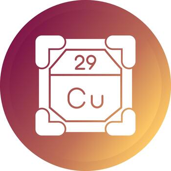 Copper Creative Element for Interface Projects Glyph Gradient Button vector
